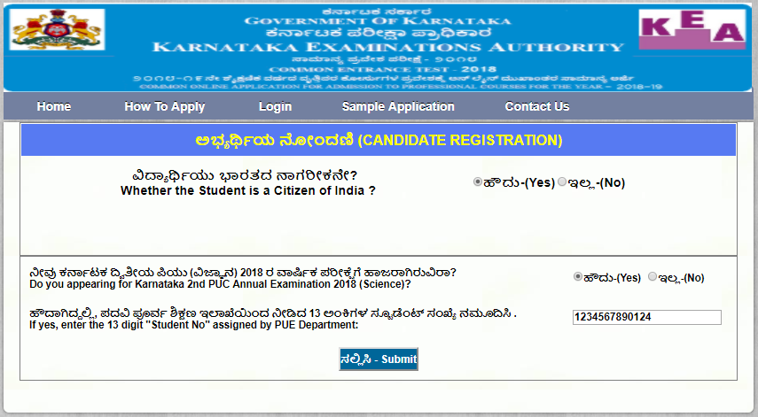 form 2018 application kcet sample Window Correction 2018 Open! Application KCET Form