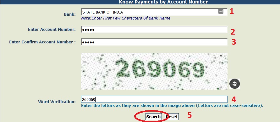 PFMS Payment using Account Number