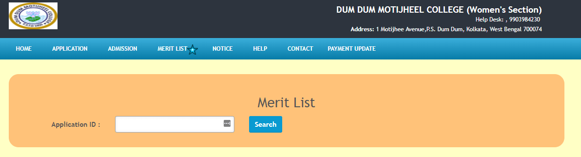 Dum Dum Motijheel College Merit List 2018